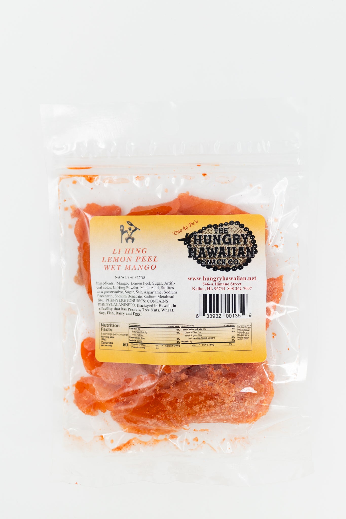 Li Hing Wet Lemon Peel Mango Slices