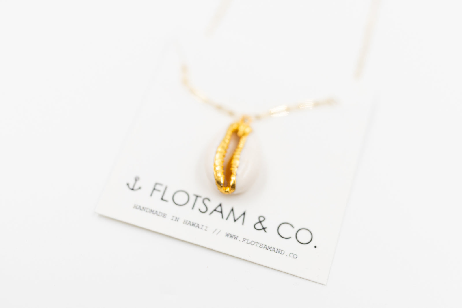 24kt Gold Dipped Cowry Shell Necklace