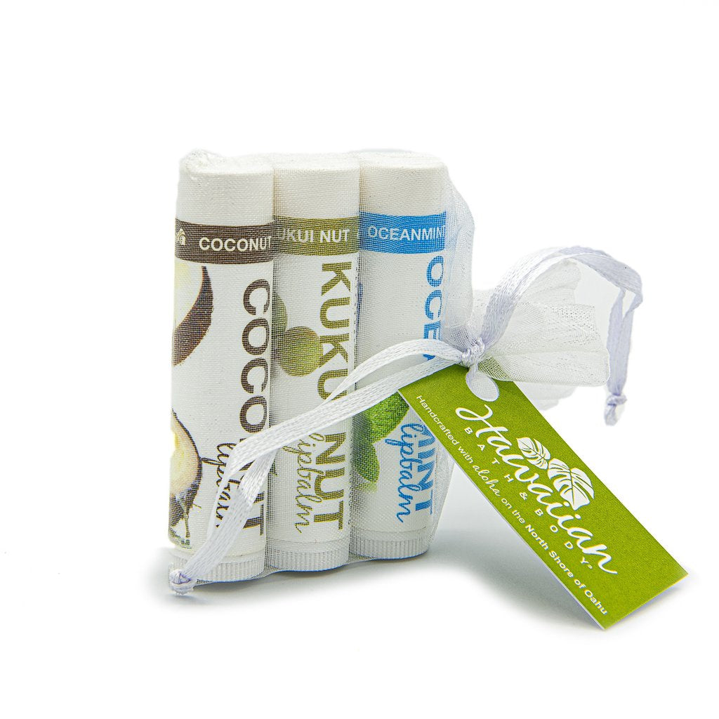 Hawaiian Bath and Body Three Lip Balm Gift Set