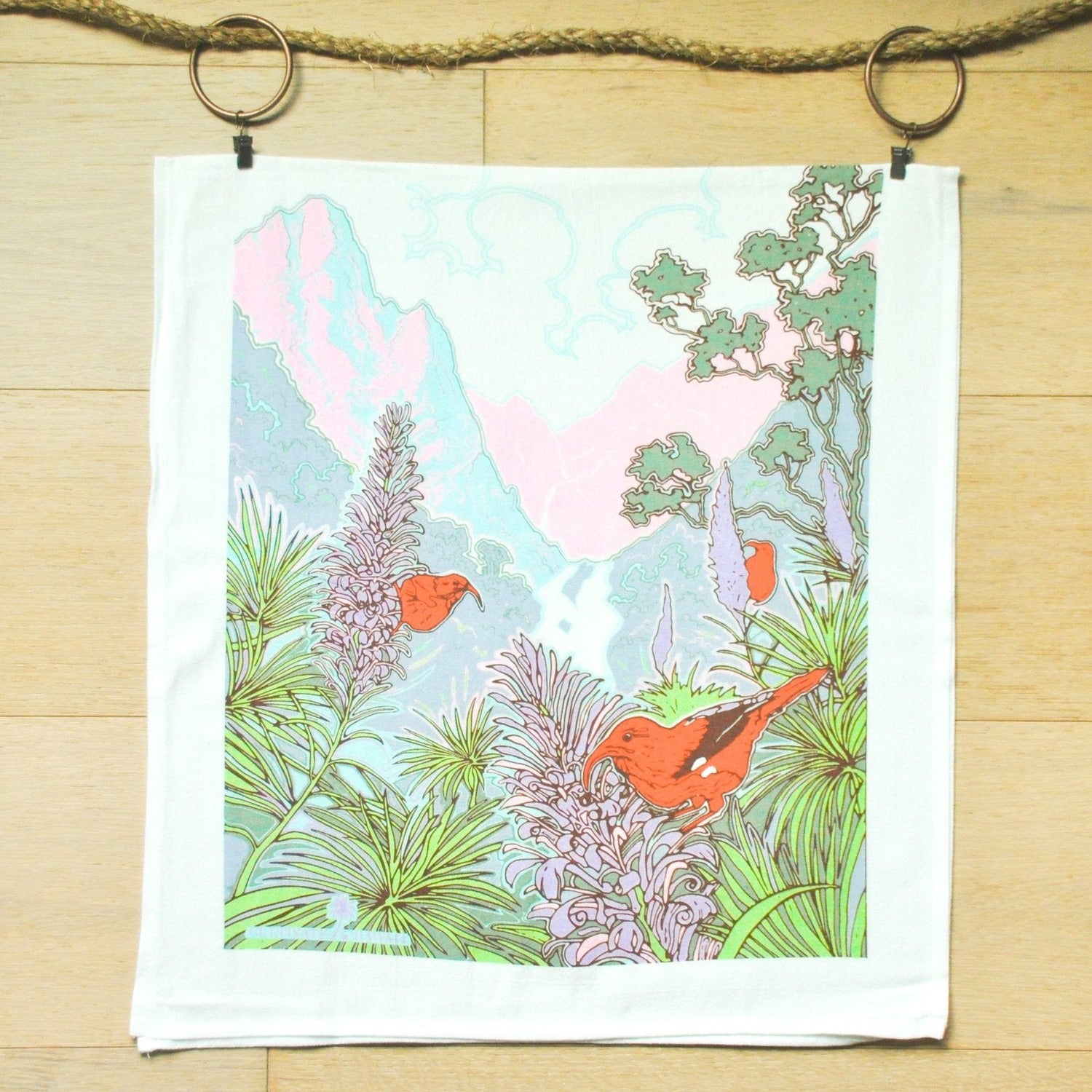 Pop-Up Mākeke - Cultivate Hawai'i - I'iwi Tea Towel - Front View