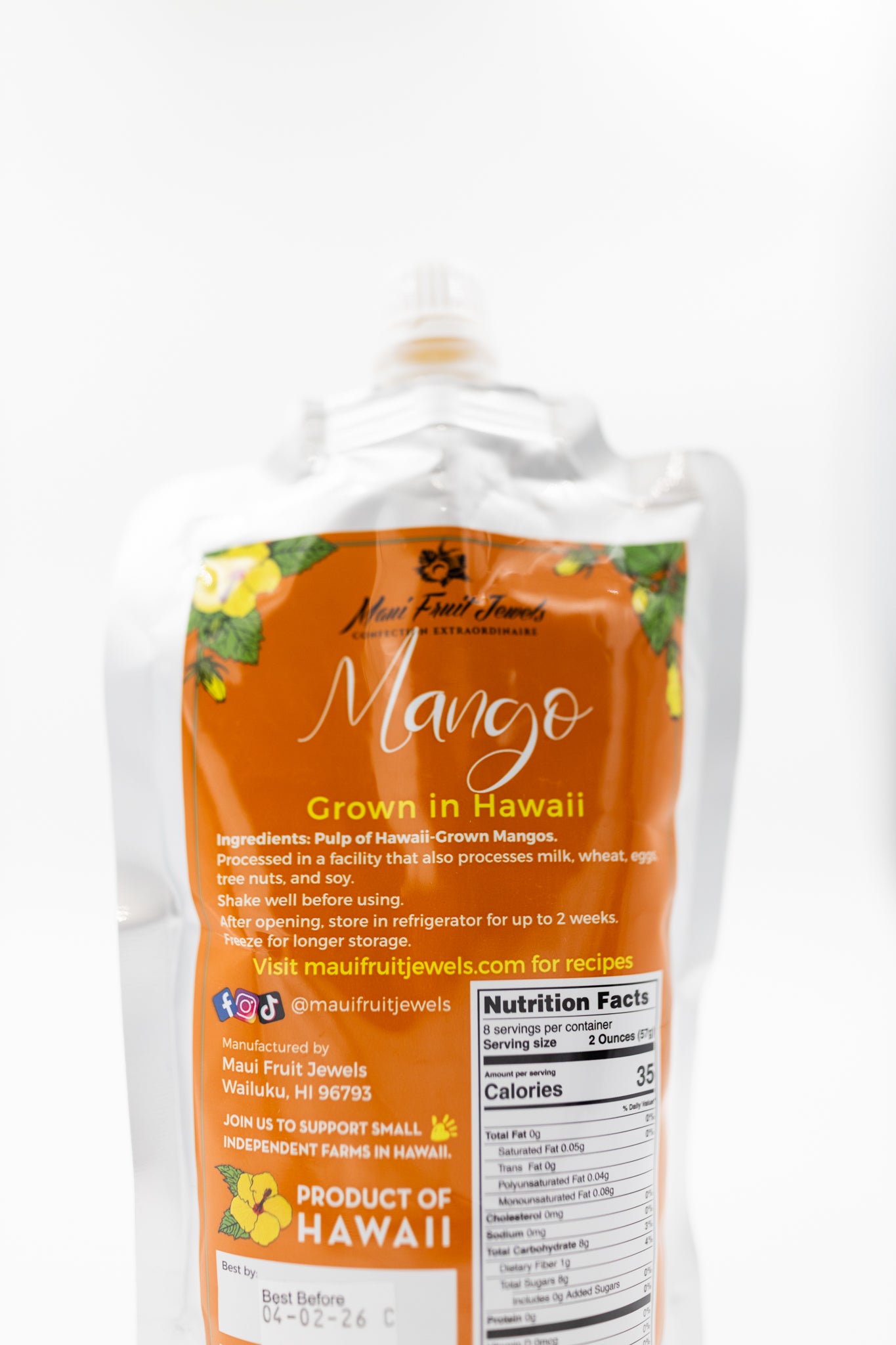 Hawaii Mango Fruit Puree