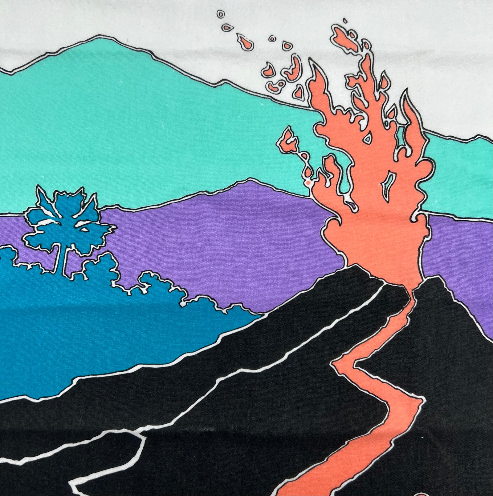 Pop-Up Mākeke - Cultivate Hawai'i - Pele Tea Towel - Design