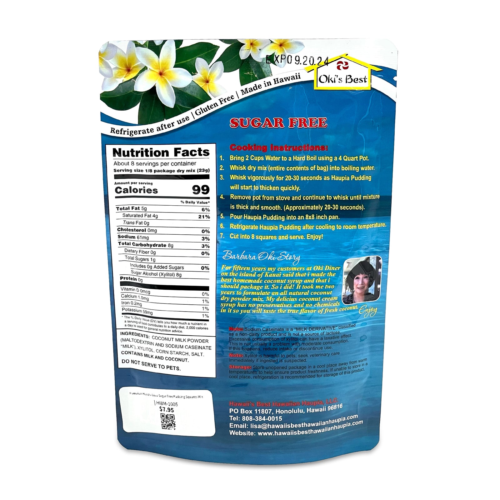 Pop-Up Mākeke - Hawaii's Best Mixes - Hawaiian Haupia Luau Sugar Free Pudding Squares Mix