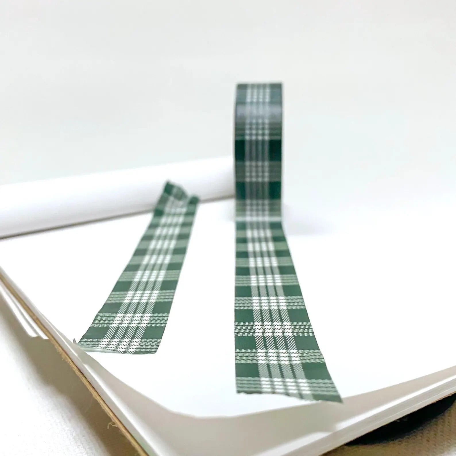 Pop-Up Mākeke - Hinu Rise - Palaka Washi Tape Roll - Dark Green