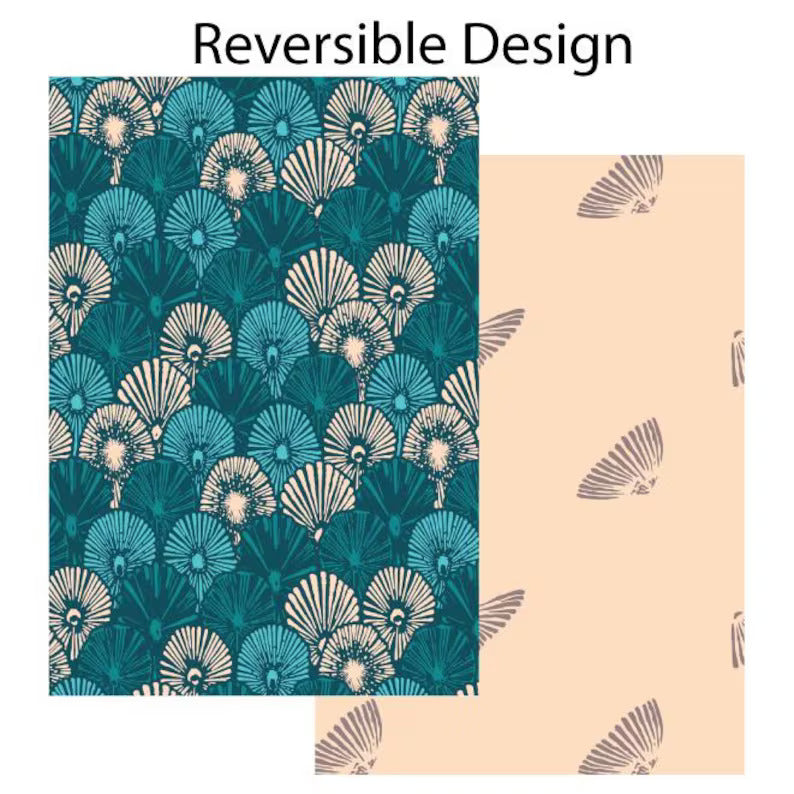 Pop-Up Mākeke - Hinu Rise - Reversible Hand Towel - Opihi Blue - Both Sides