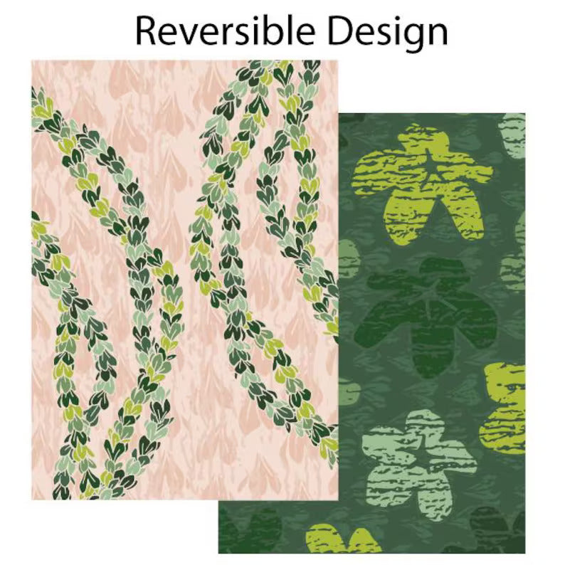 Pop-Up Mākeke - Hinu Rise - Reversible Hand Towel - Pakalana Lei - Both Sides