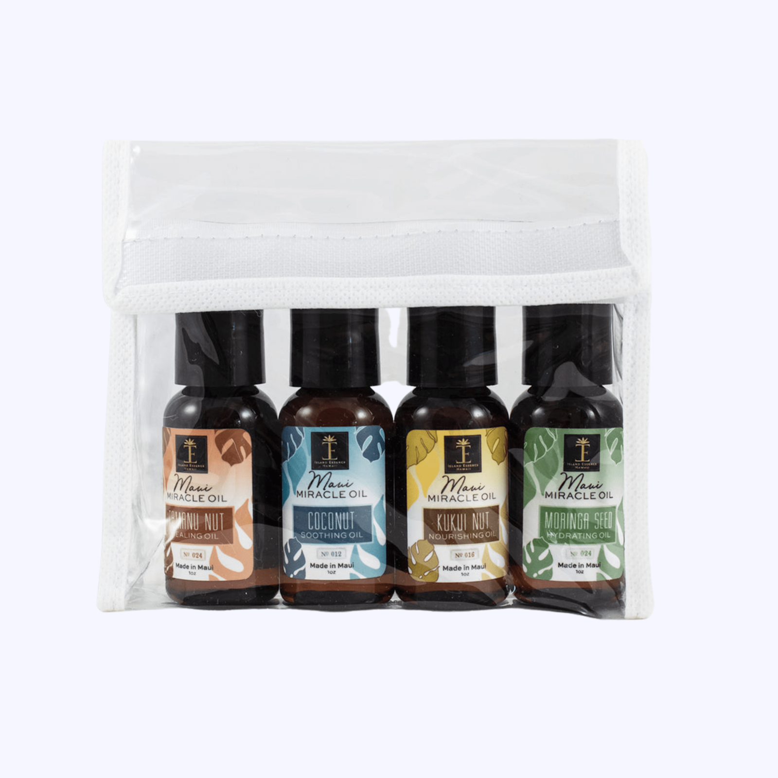 Pop-Up Mākeke - Island Essence - The Maui Miracle Oil 4 Pack Collection - With Toiletries Bag