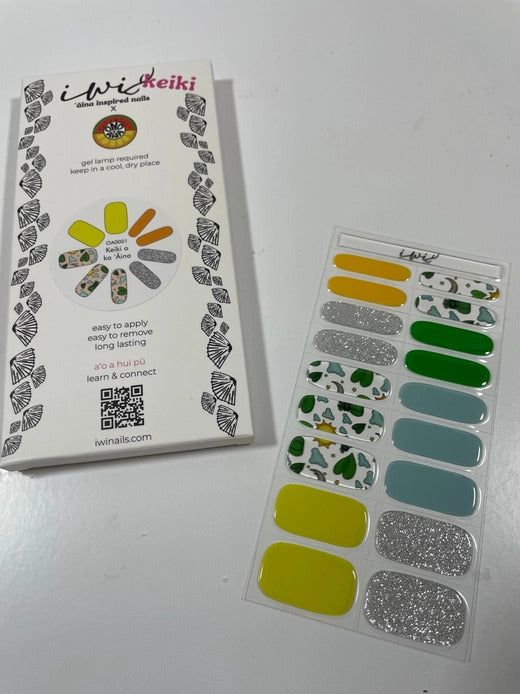 Gel Nail Strips - ʻOno & ʻAwa x Iwi Nails: Keiki O Ka ʻĀina (Keiki/Kids)