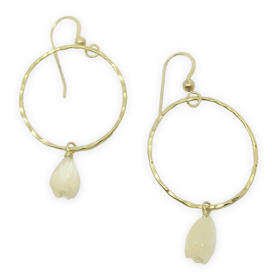Pop-Up Mākeke - Laha'ole Designs - Pīkake 14k Gold-Fill Hoop Earrings - Small
