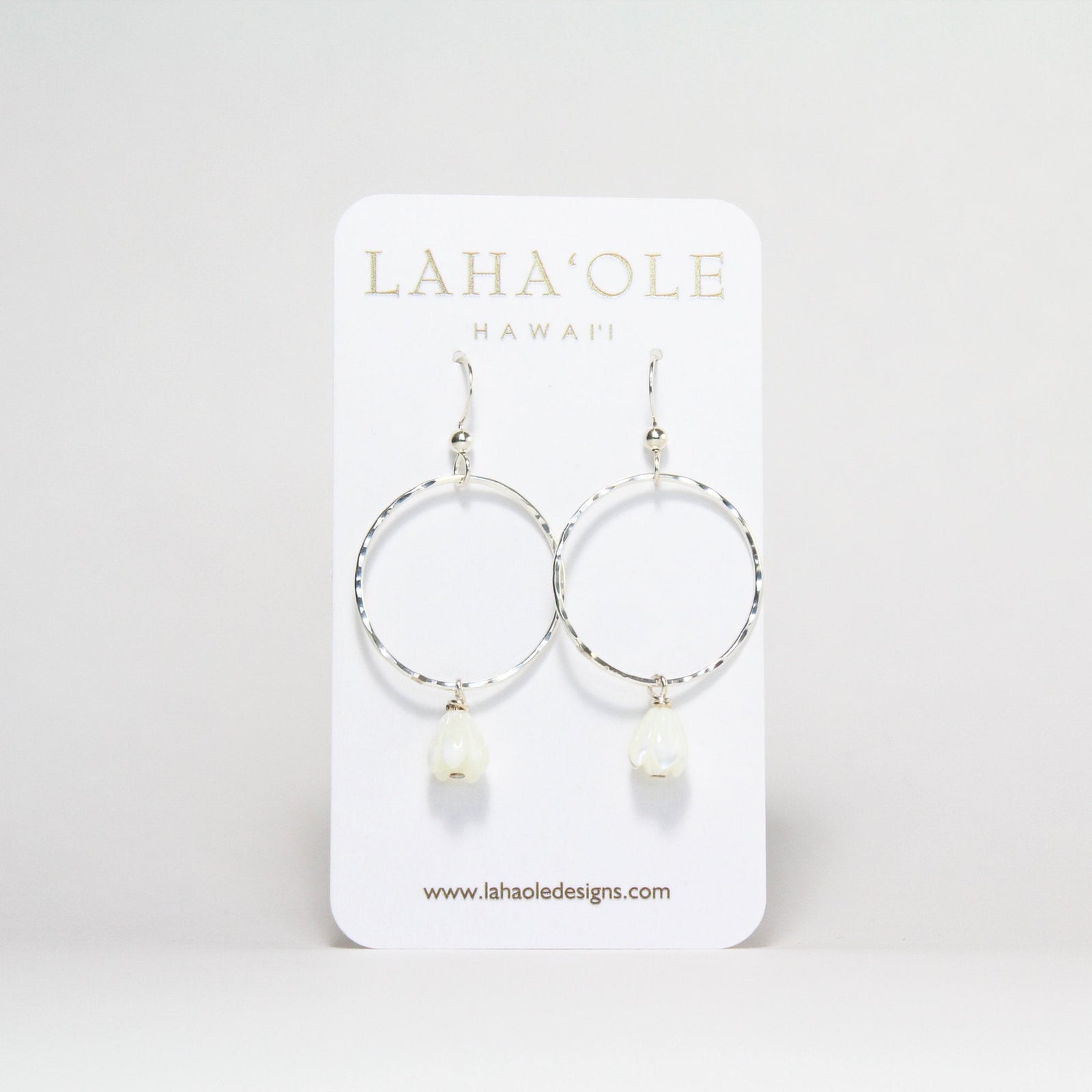 Pop-Up Mākeke - Laha'ole Designs - Pīkake Sterling Silver Hoop Earrings - Small