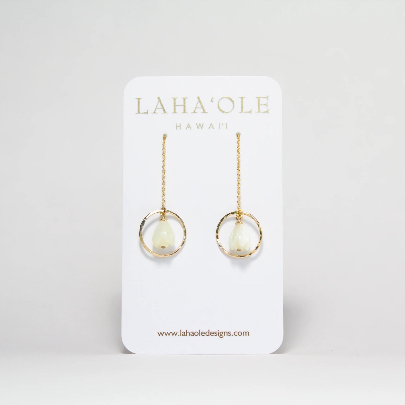 Pop-Up Mākeke - Laha'ole Designs - Pīkake Threader 14k Gold Fill Earrings