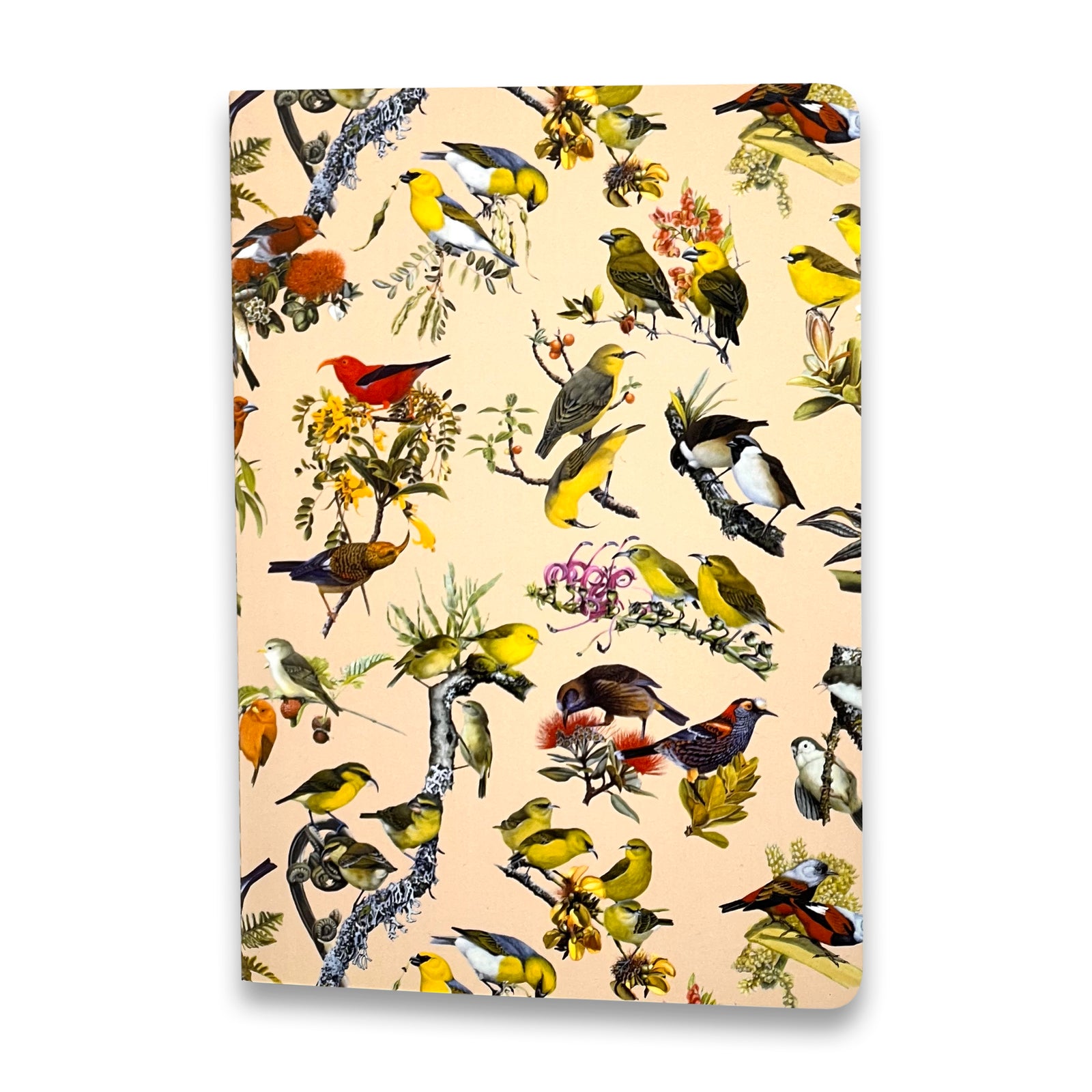Pop-Up Mākeke - Laulima Hawai'i - Hawaiian Honeycreeper Blank Journal - Blush