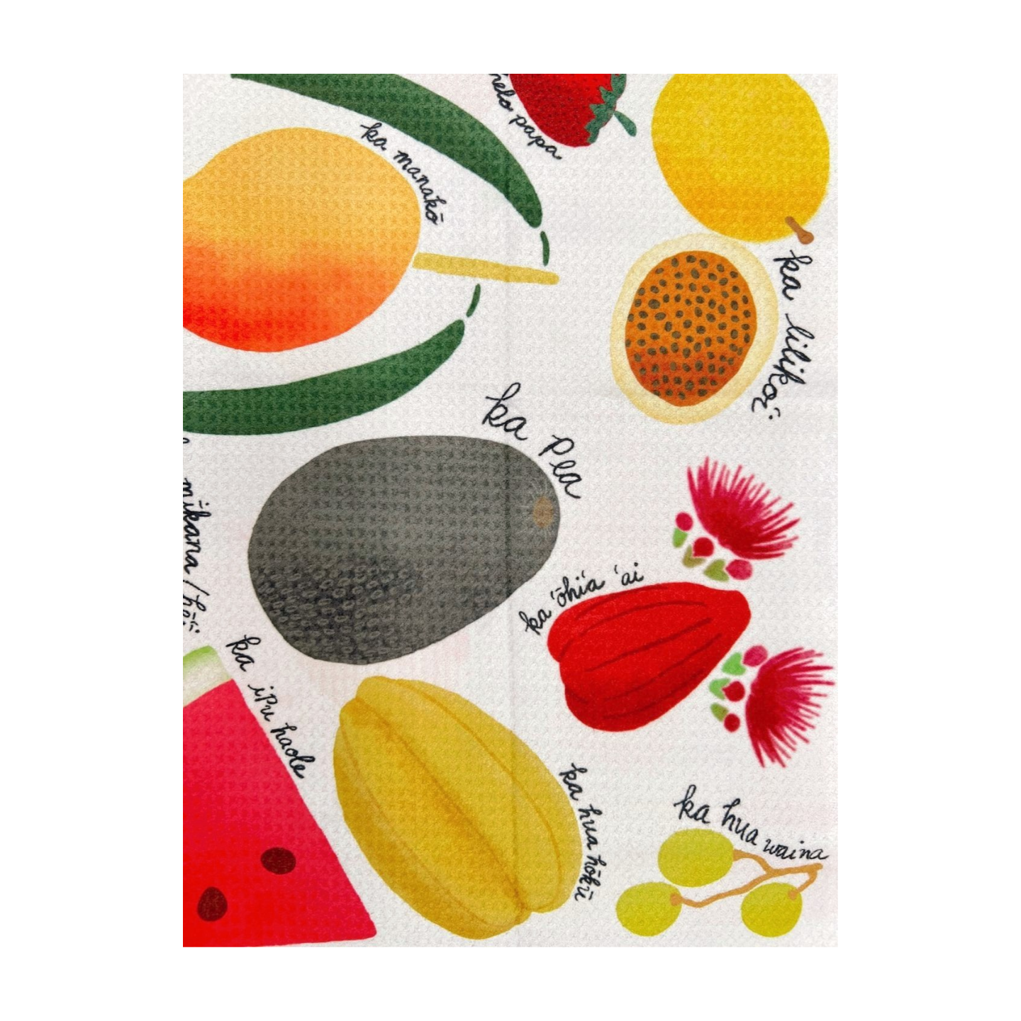 Hua'ai / Fruits Dish Towel - White