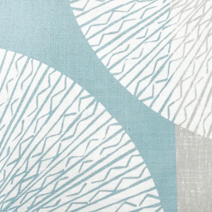 Pop-Up Mākeke - Noho Home - Niho Medallion Square Pillowcase - Snow & Frost - Close Up