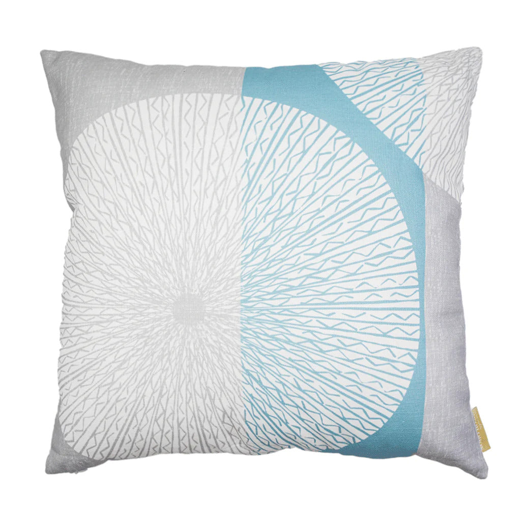 Pop-Up Mākeke - Noho Home - Niho Medallion Square Pillowcase - Snow & Frost
