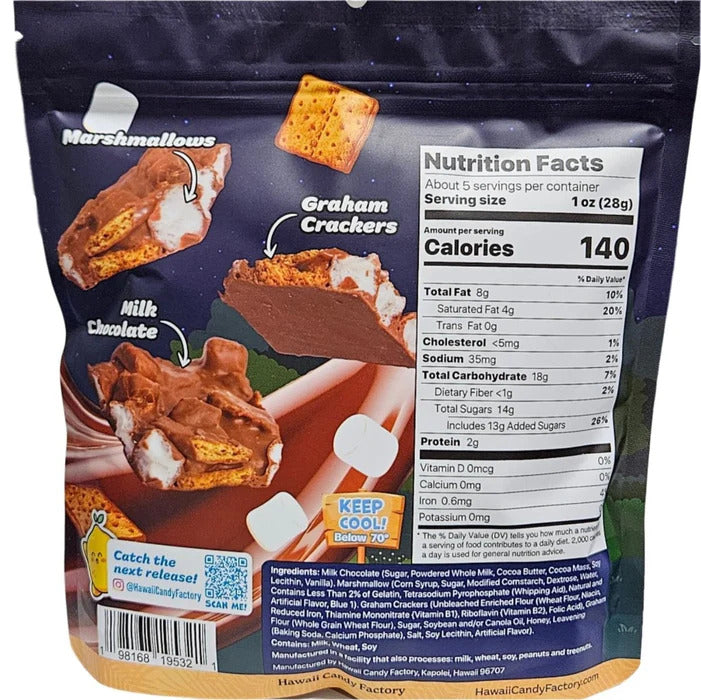 Pop-Up Mākeke - Noms - Campfire S'mores - Back View