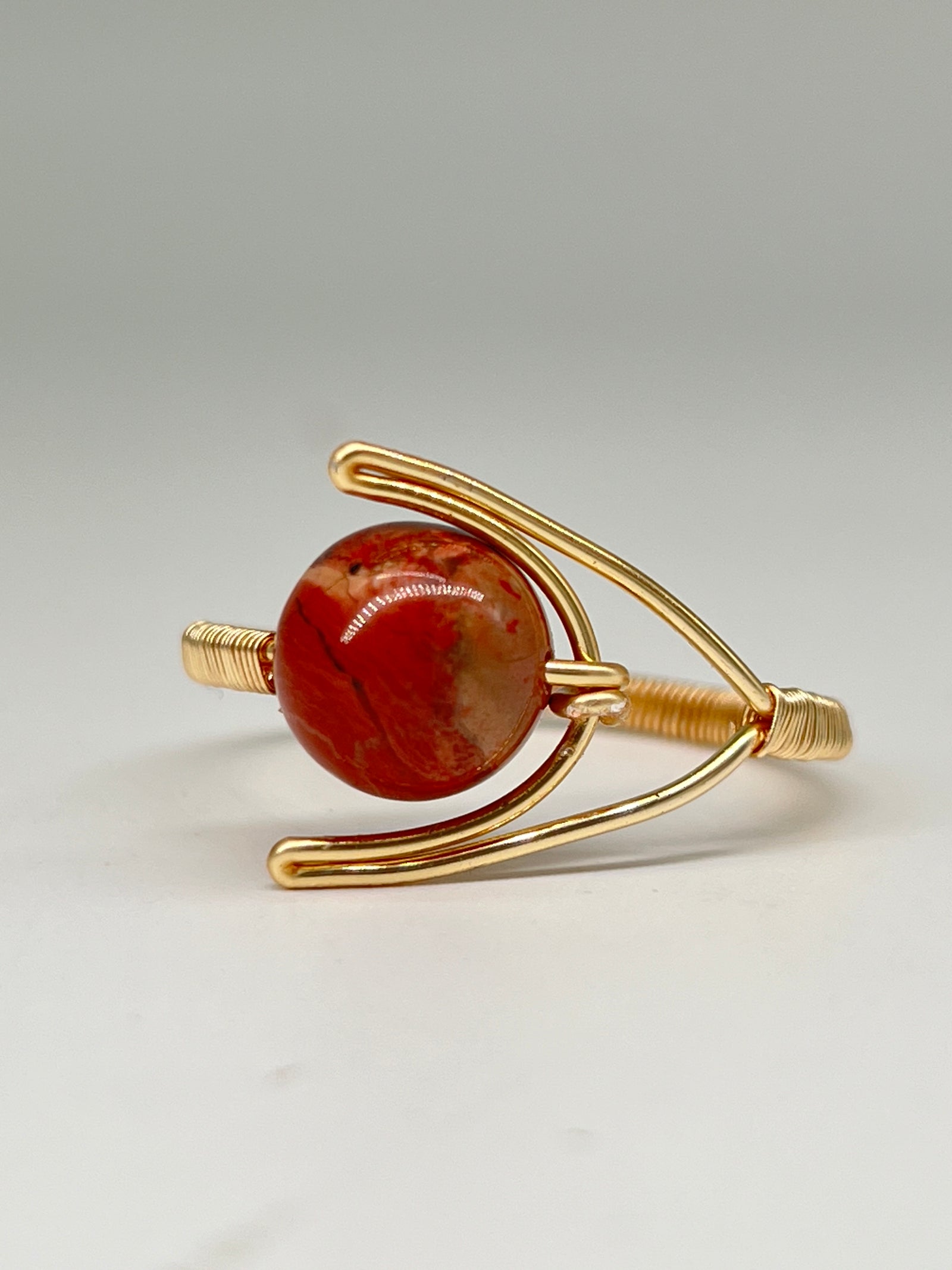 Gemstone Wirework Rings - Red Creek Jasper