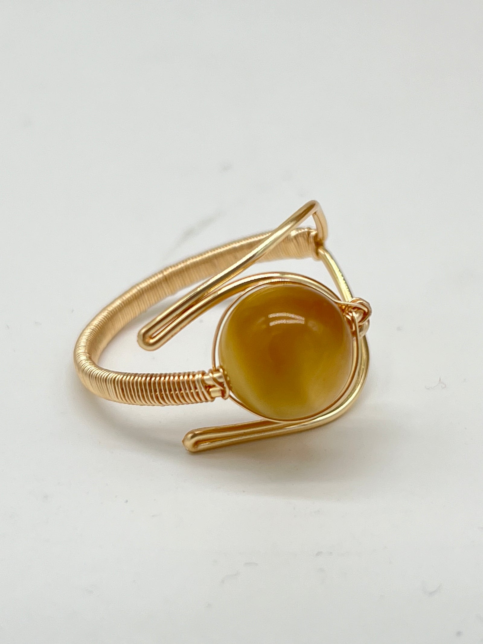 Wirework Gemstone Ring - Golden Tigers Eye