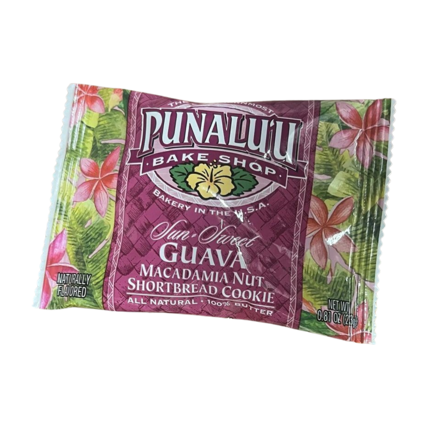 Pop-Up Mākeke - Punaluu Bake Shop - Guava Macadamia Nut Shortbread Cookie - Single - Front View