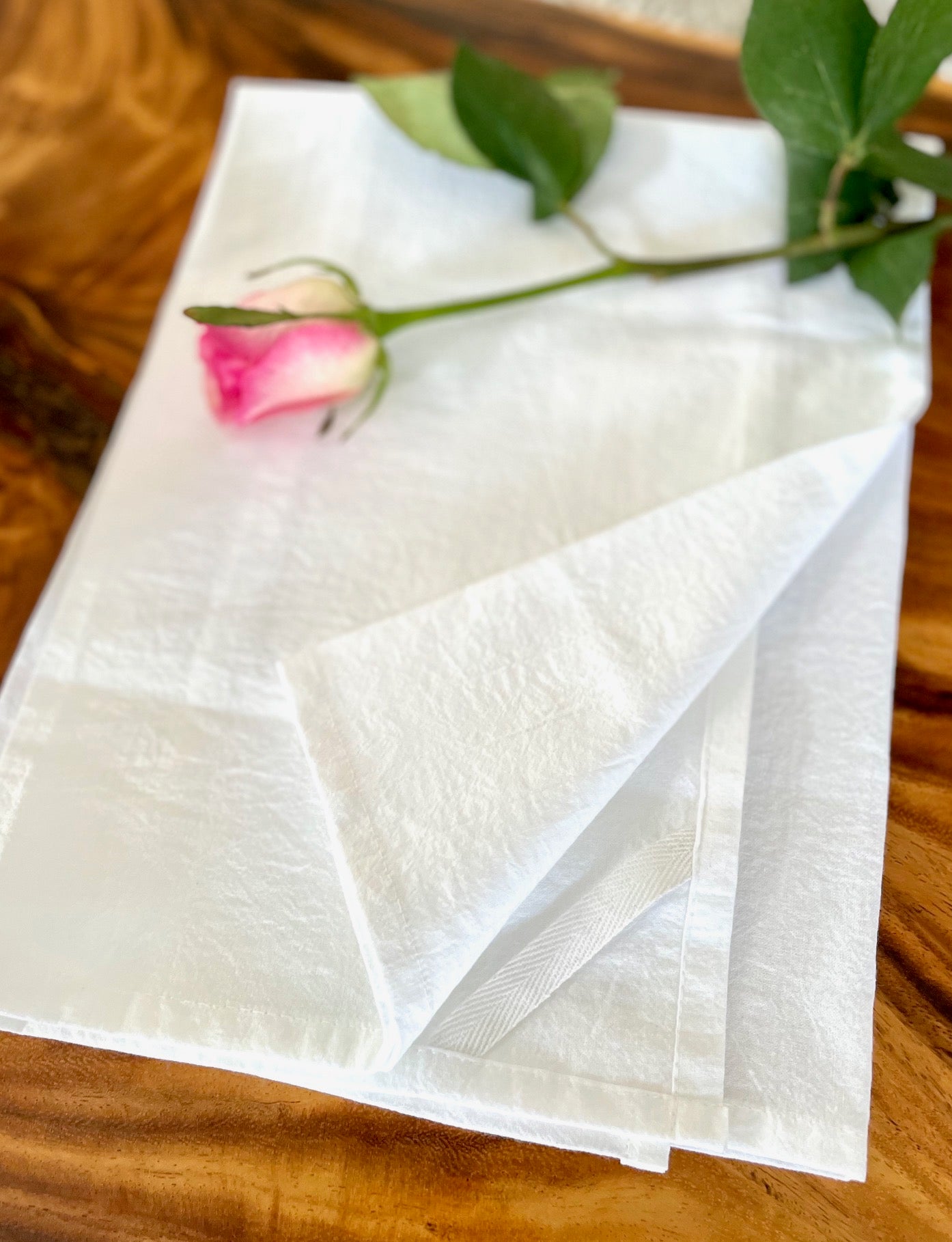Pop-Up Mākeke - Sal Terrae - Flour Sack Kitchen Towel - Made with Aloha - Green Monstera - Back View