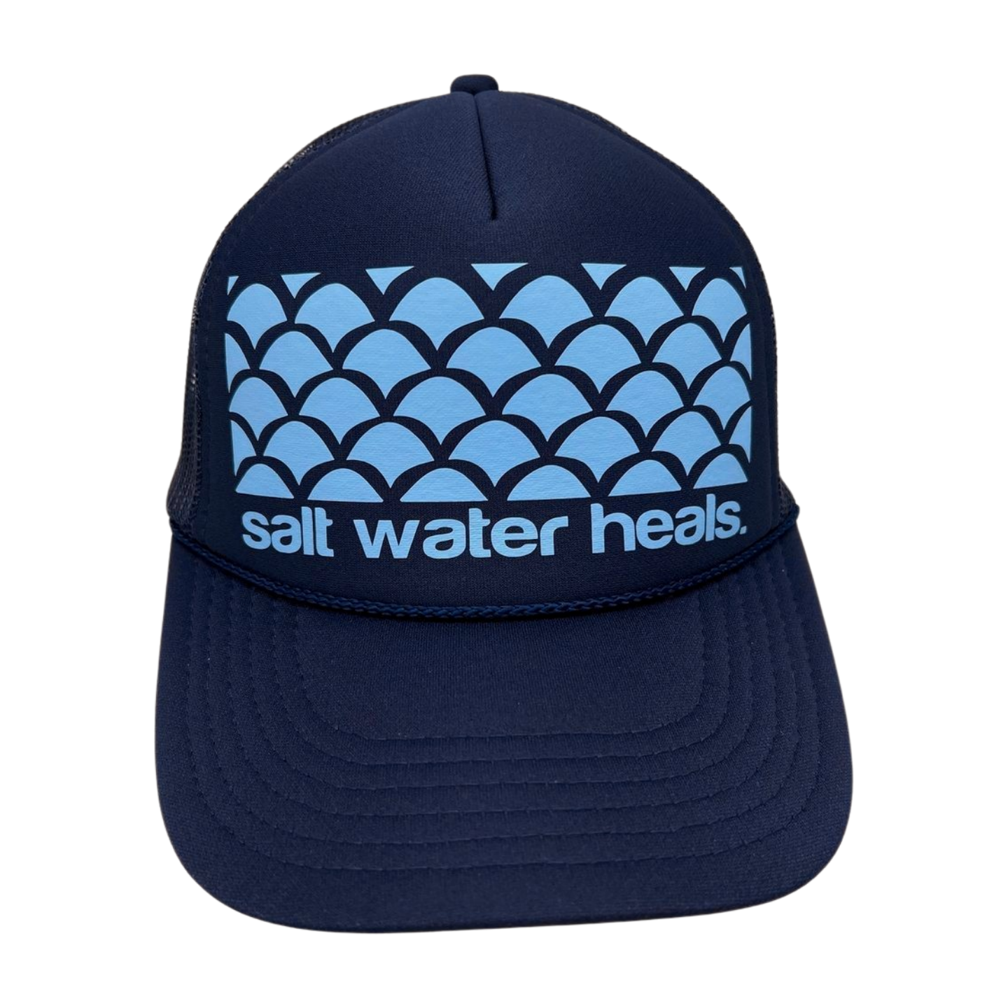 Salt Water Heals Trucker Hat - Navy Blue