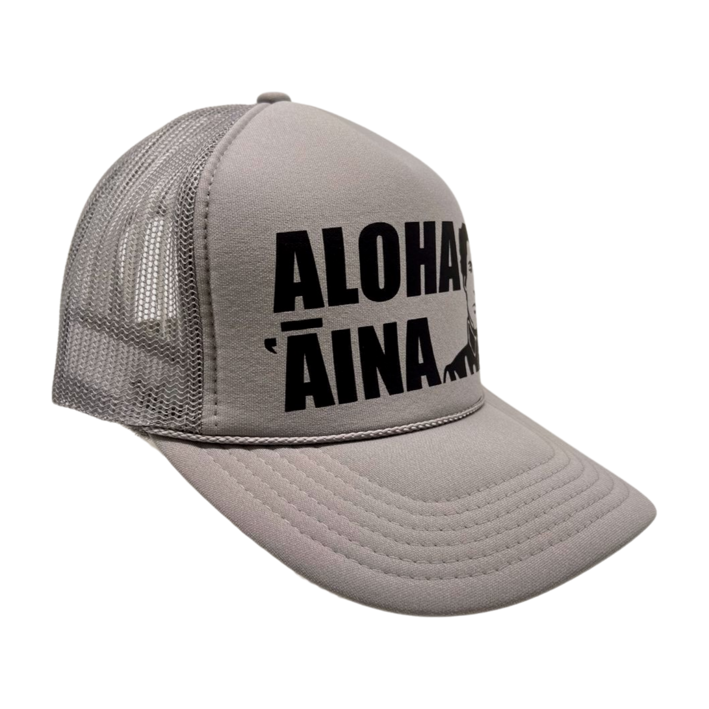Aloha Aina Trucker Hat - Light Gray