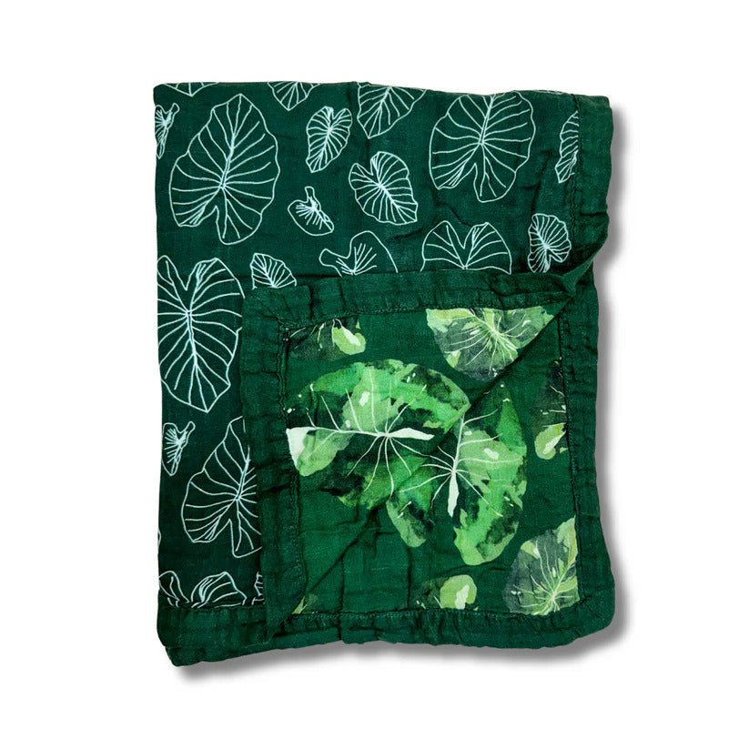 Kalo Lover Nanea Bamboo Throw Quilt