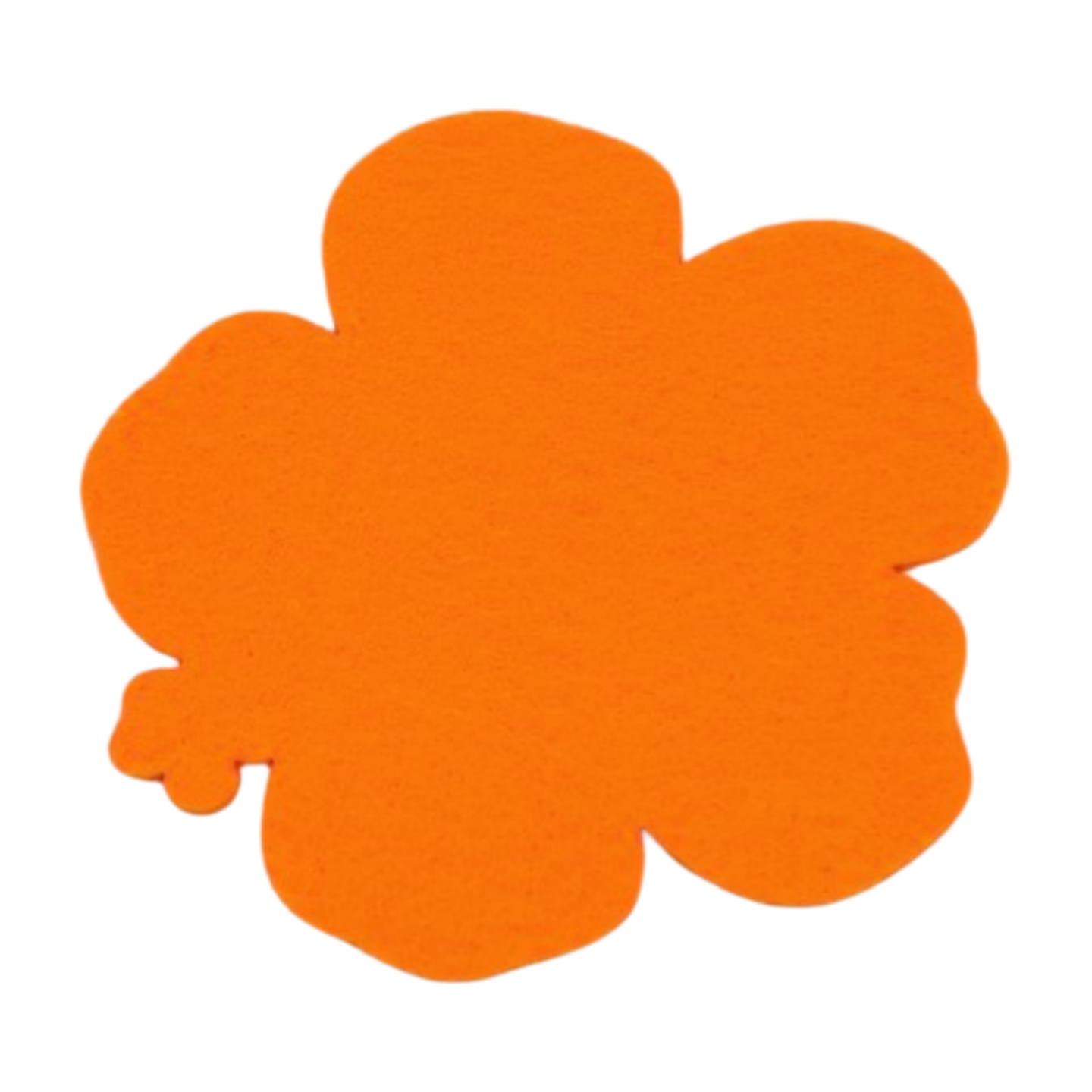 Single Hibiscus Coaster - Tangerine