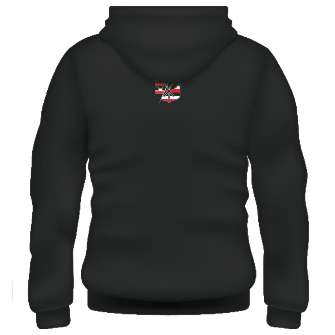 Pop-Up Mākeke - Hawaii's Finest - Blue Hae Split Pullover Hoodie - Back View