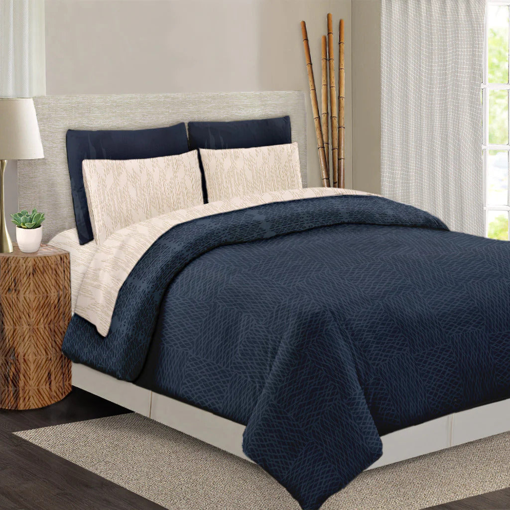 Pop-Up Mākeke - Noho Home - Hoʻo Hiamoe Reversible Duvet Cover - Upena Print