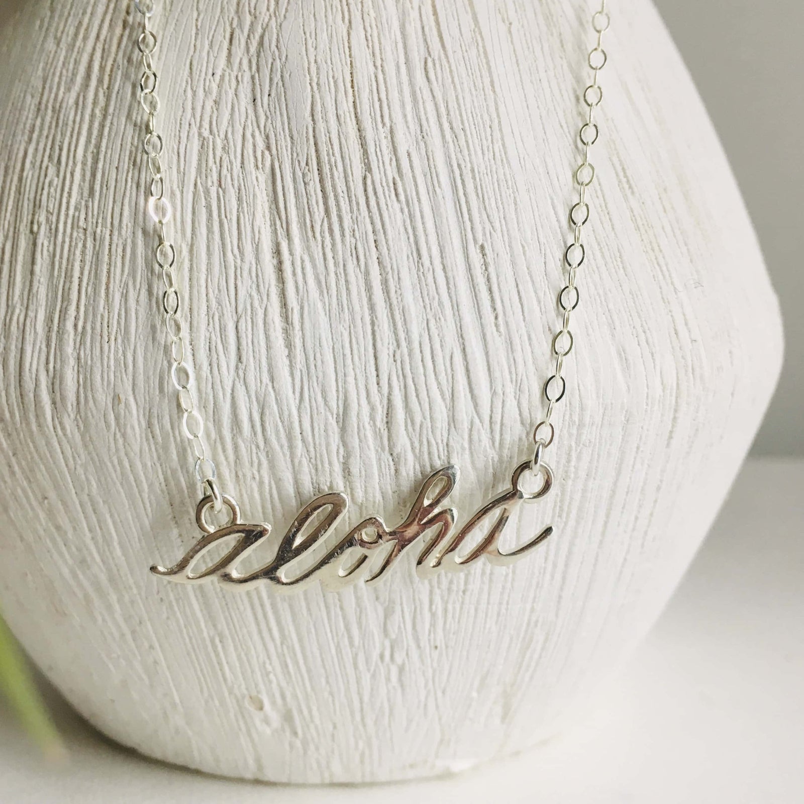 Pop-Up Mākeke - Nola Studio + Boutique - Aloha Sterling Silver Necklace