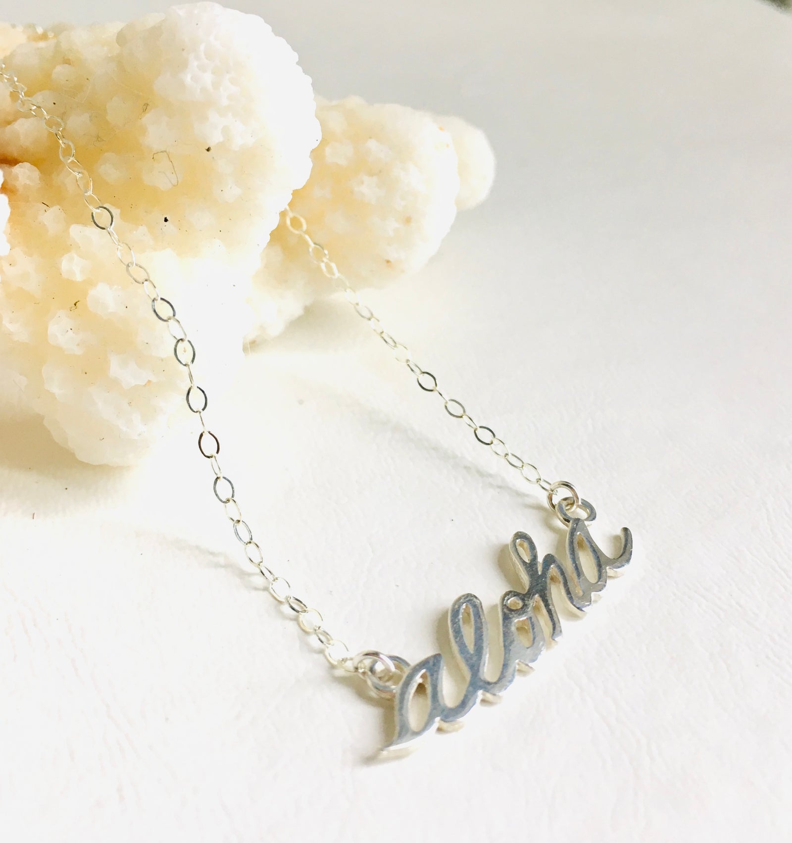 Pop-Up Mākeke - Nola Studio + Boutique - Aloha Sterling Silver Necklace