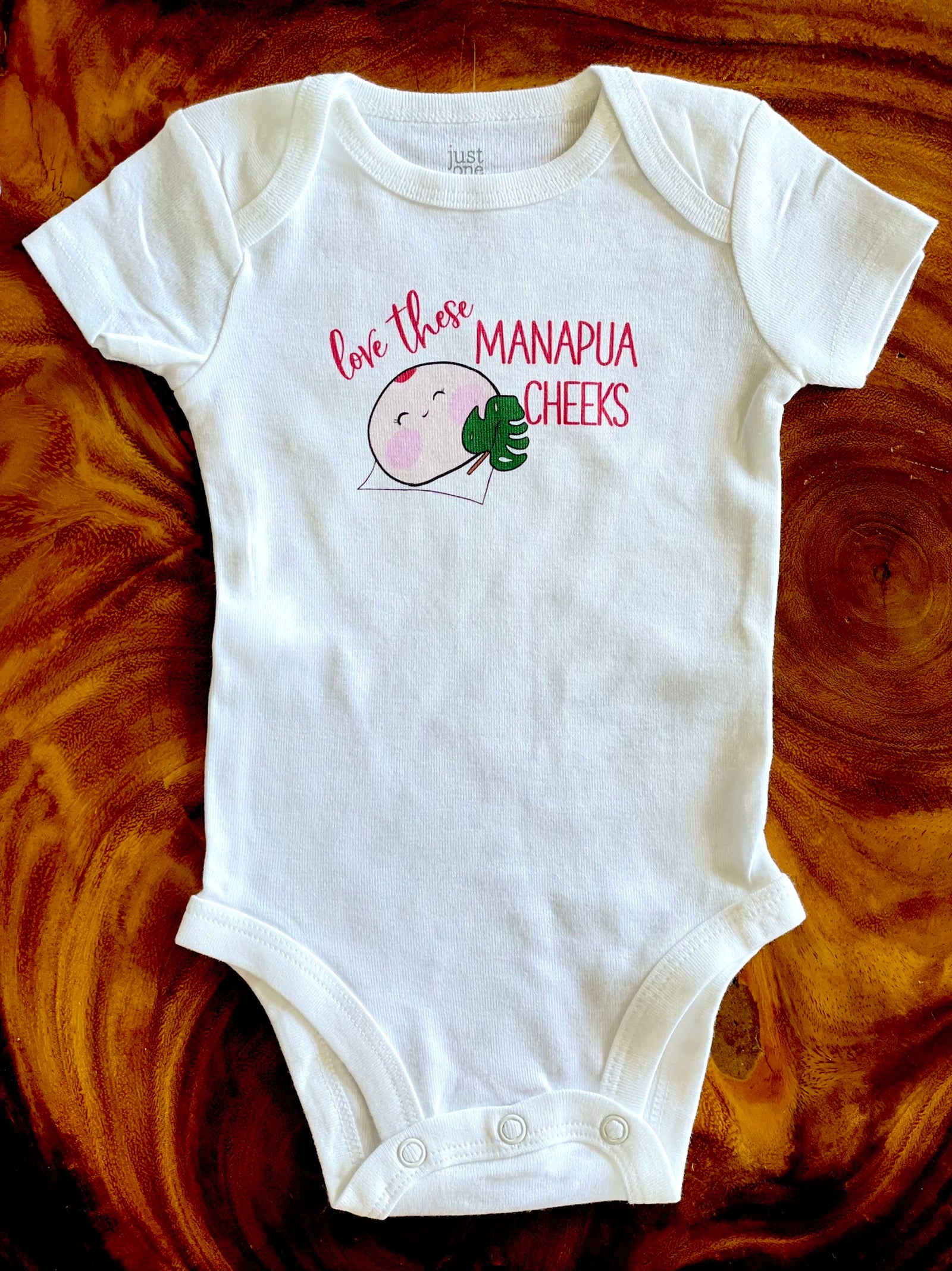 Pop-Up Mākeke - Sal Terrae - "Love These Manapua Cheeks" Baby Onesie