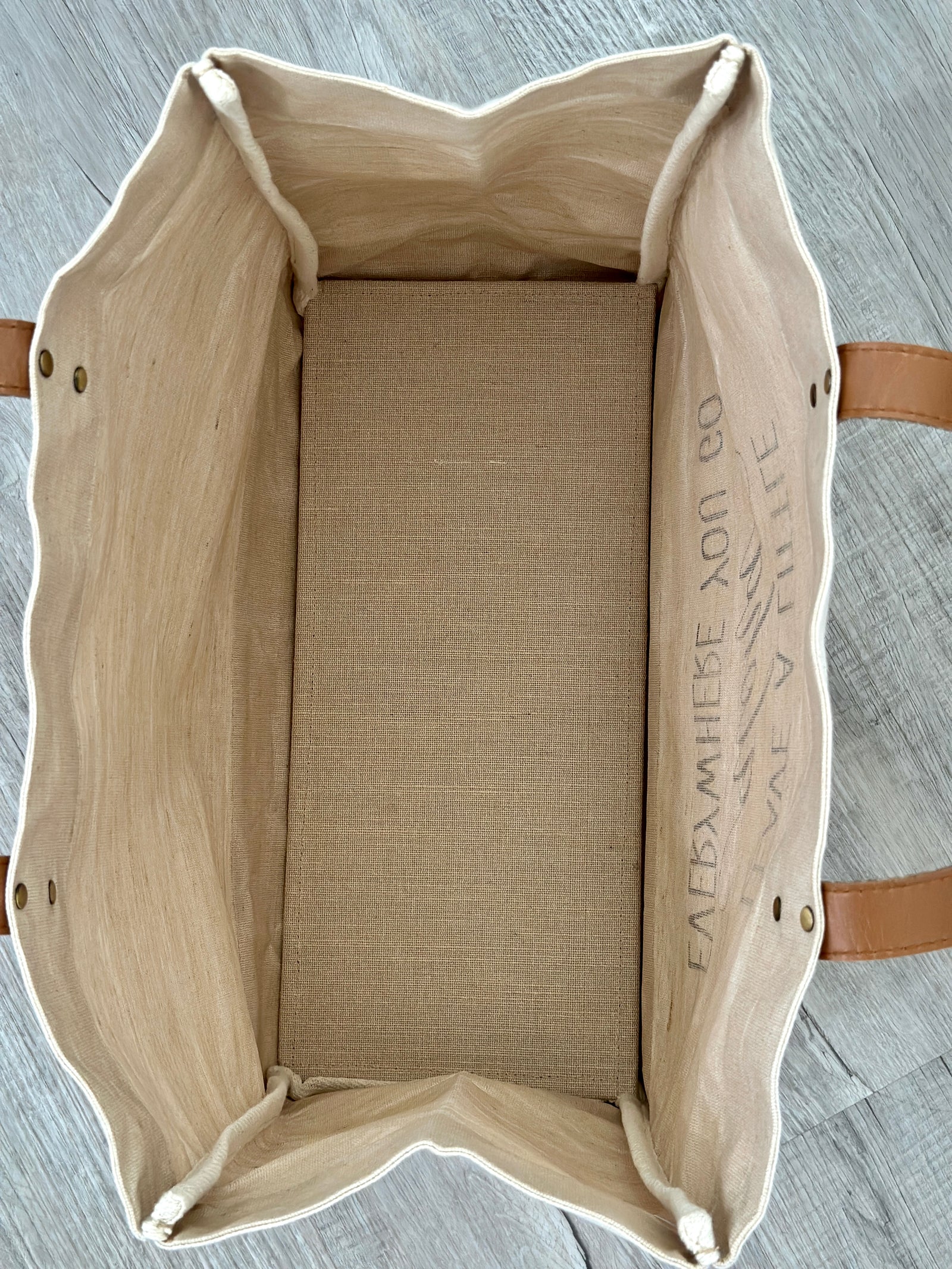 Pop-Up Mākeke - Sal Terrae - "Leave a Little Aloha" Market Tote Bag - Inside