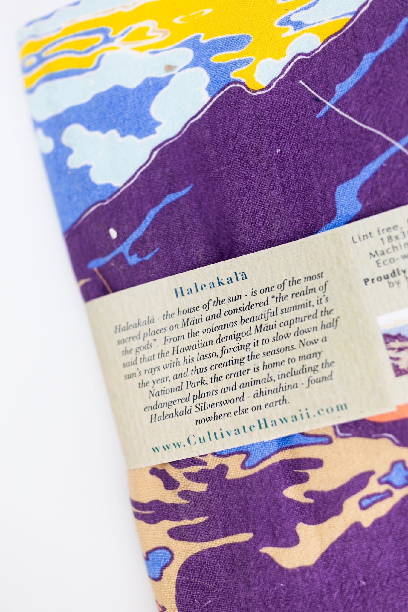 Pop-Up Mākeke - Cultivate Hawai'i - Haleakala Tea Towel - Front View