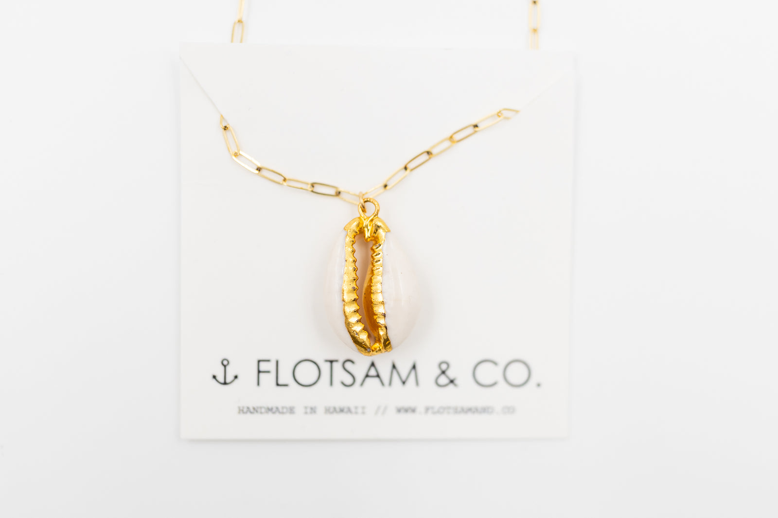 24kt Gold Dipped Cowry Shell Necklace