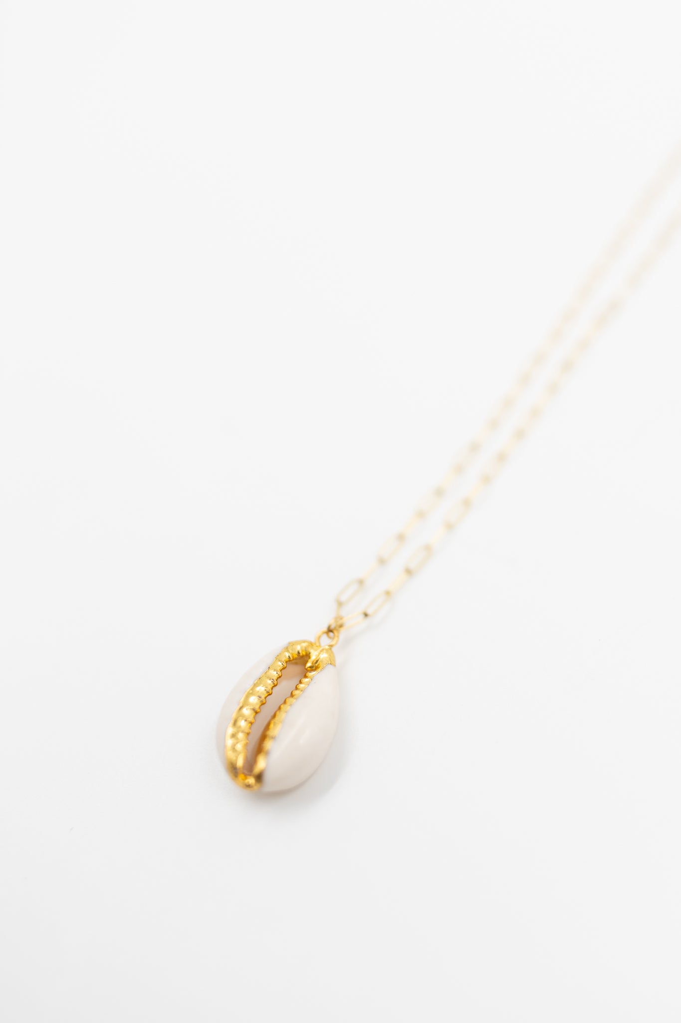 24kt Gold Dipped Cowry Shell Necklace