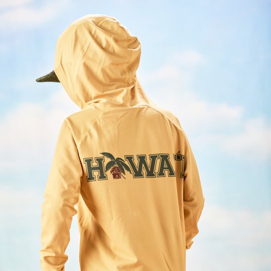 Hawaiʻi Hooded Gray Aloha Sun Shirt