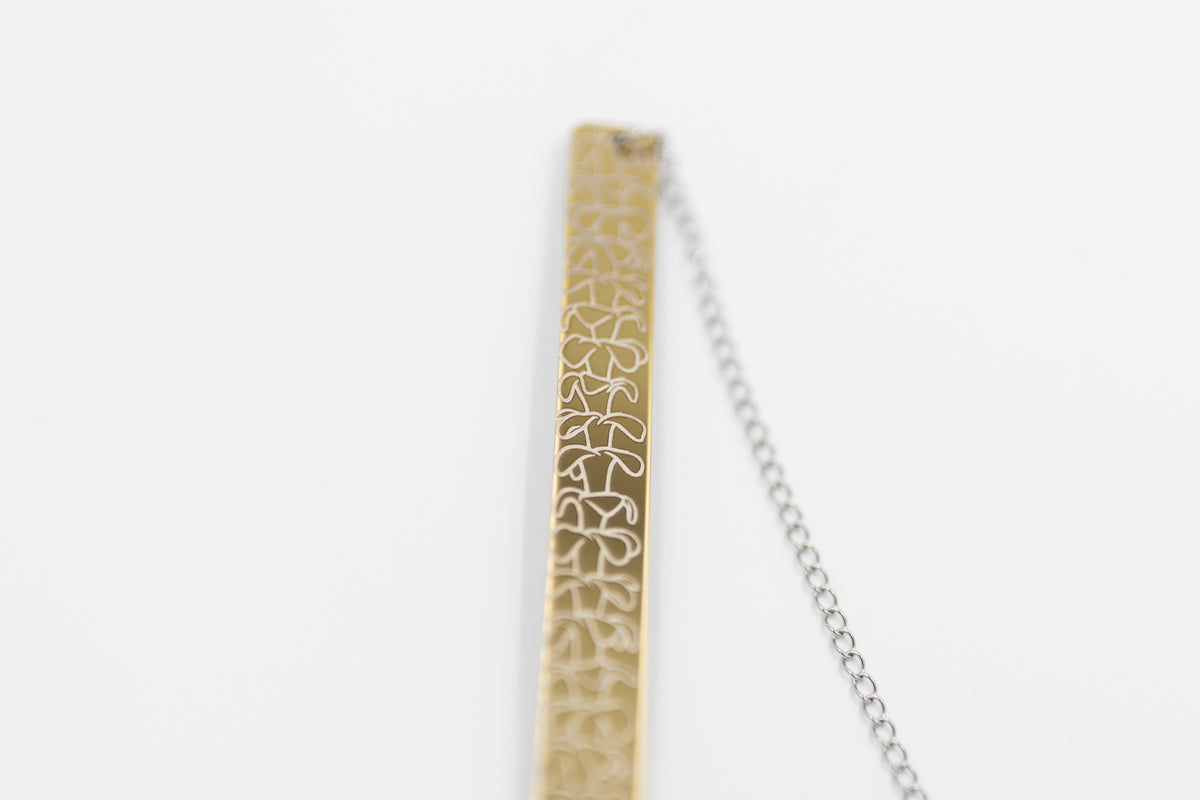 Gold Metal Bookmark - Puakenikeni