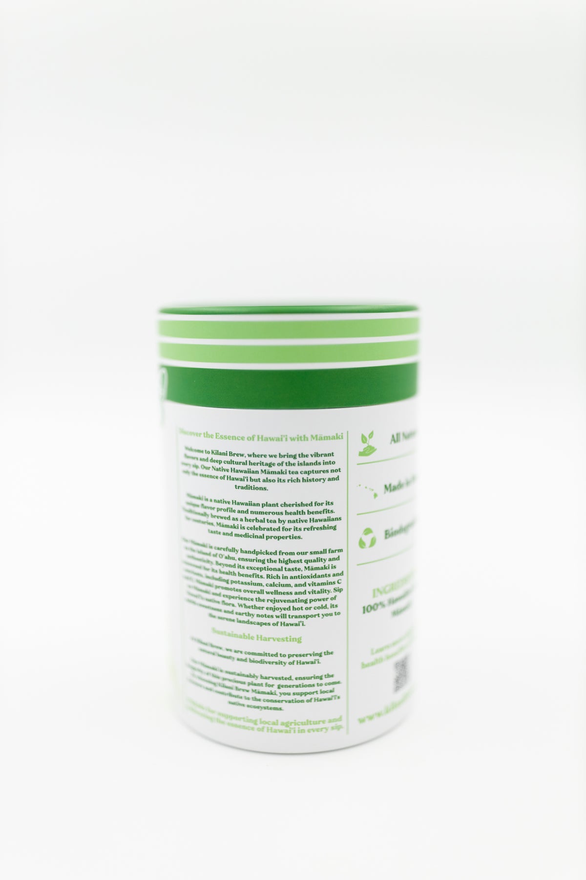 Hawaiian Mamaki Tea Bag Canister