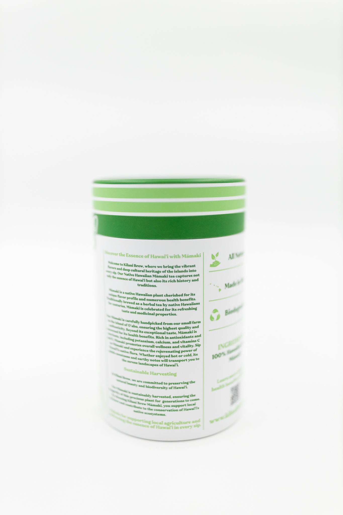 Hawaiian Mamaki Tea Bag Canister