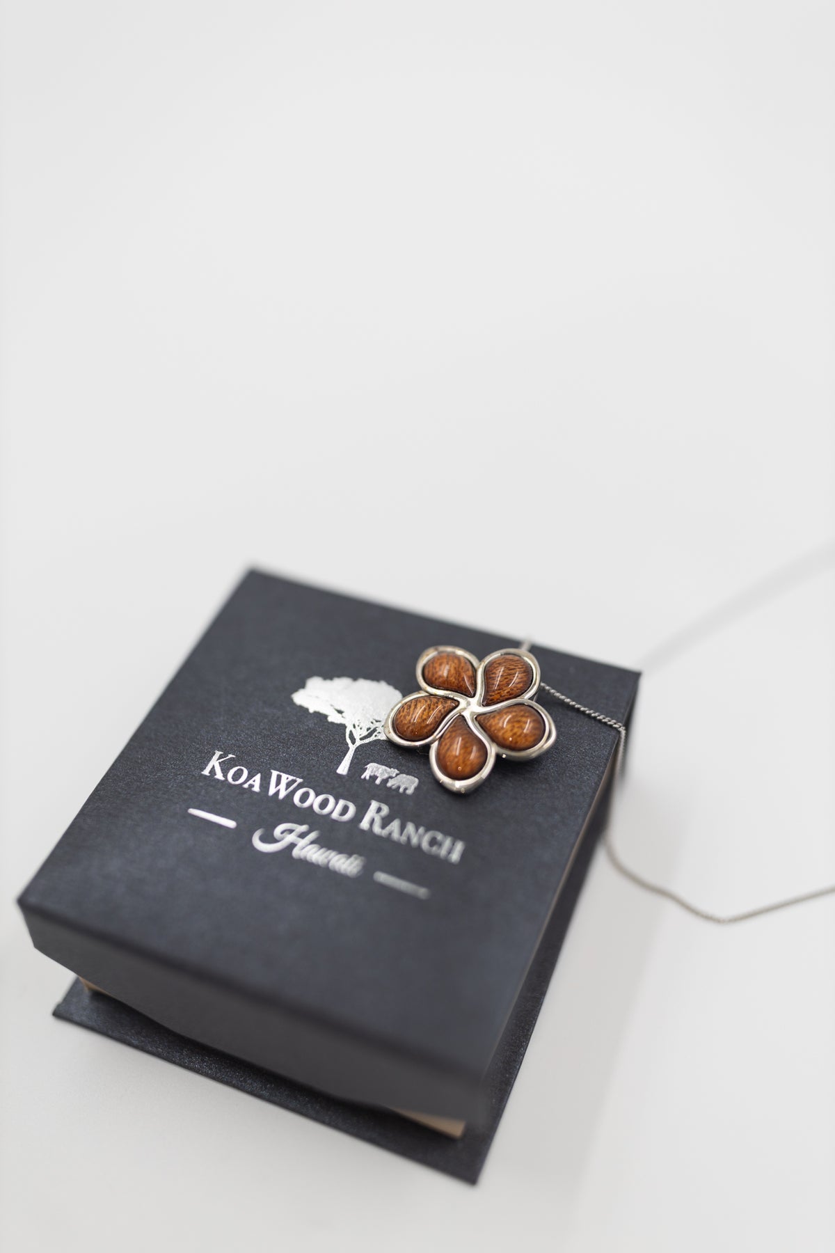 Koa Plumeria Sterling Silver Pendant
