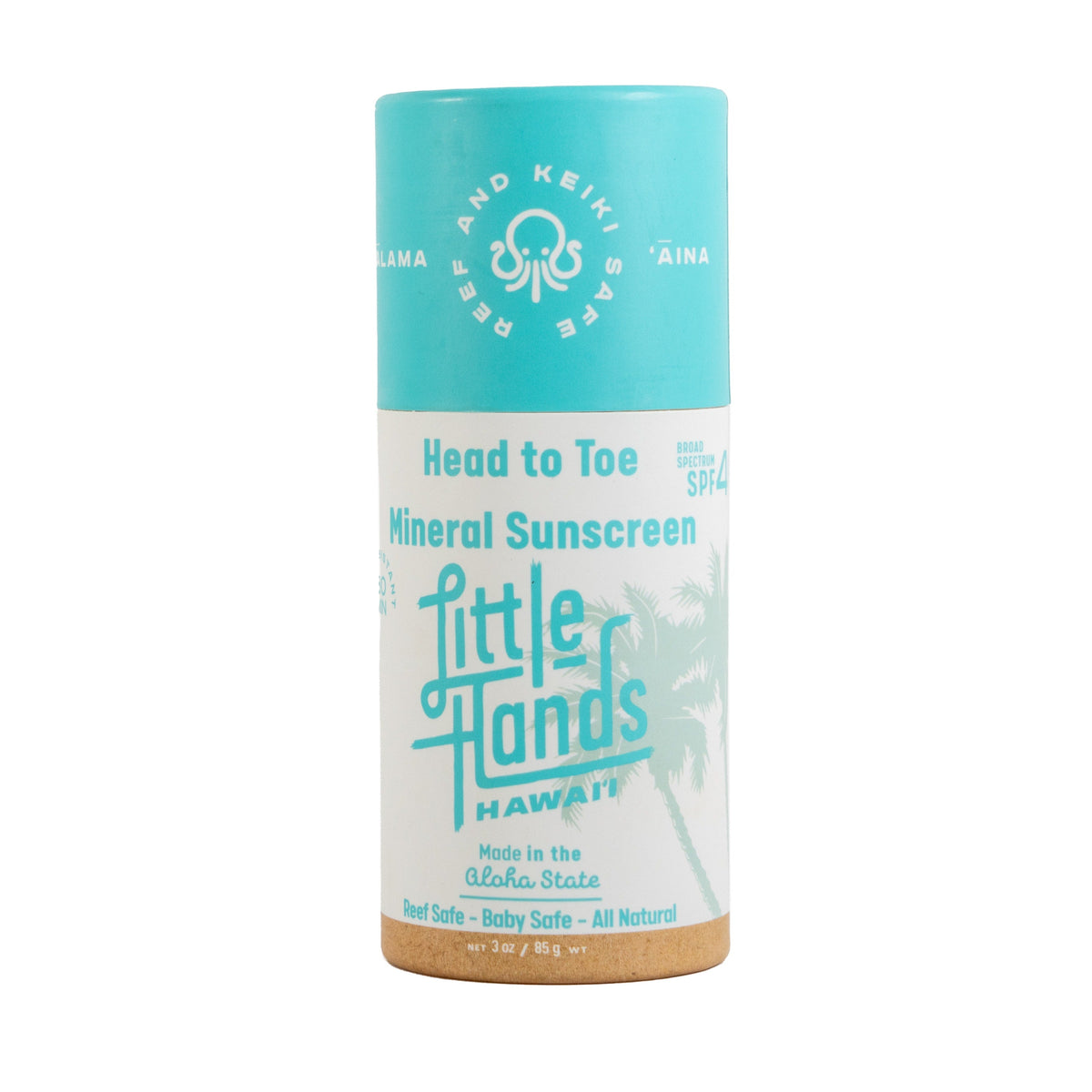 Little Hands Hawaii - Head to Toe Mineral Sunscreen Stick - Front View