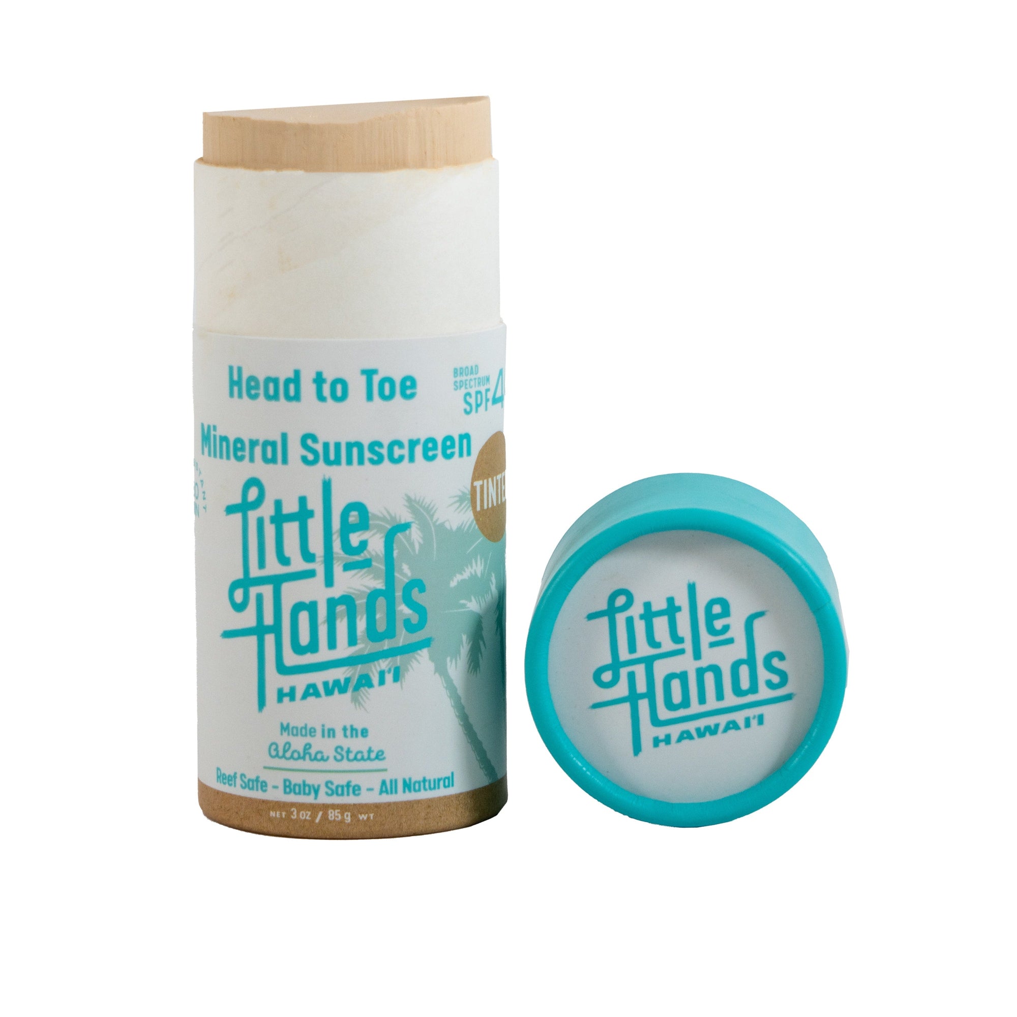 Little Hands Hawaii - Head to Toe Mineral Sunscreen Stick - Tinted - Open