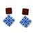 Quilt Earrings - Blue