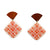 Quilt Earrings - Dark Orange