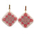 Resin Pink Protea Earrings