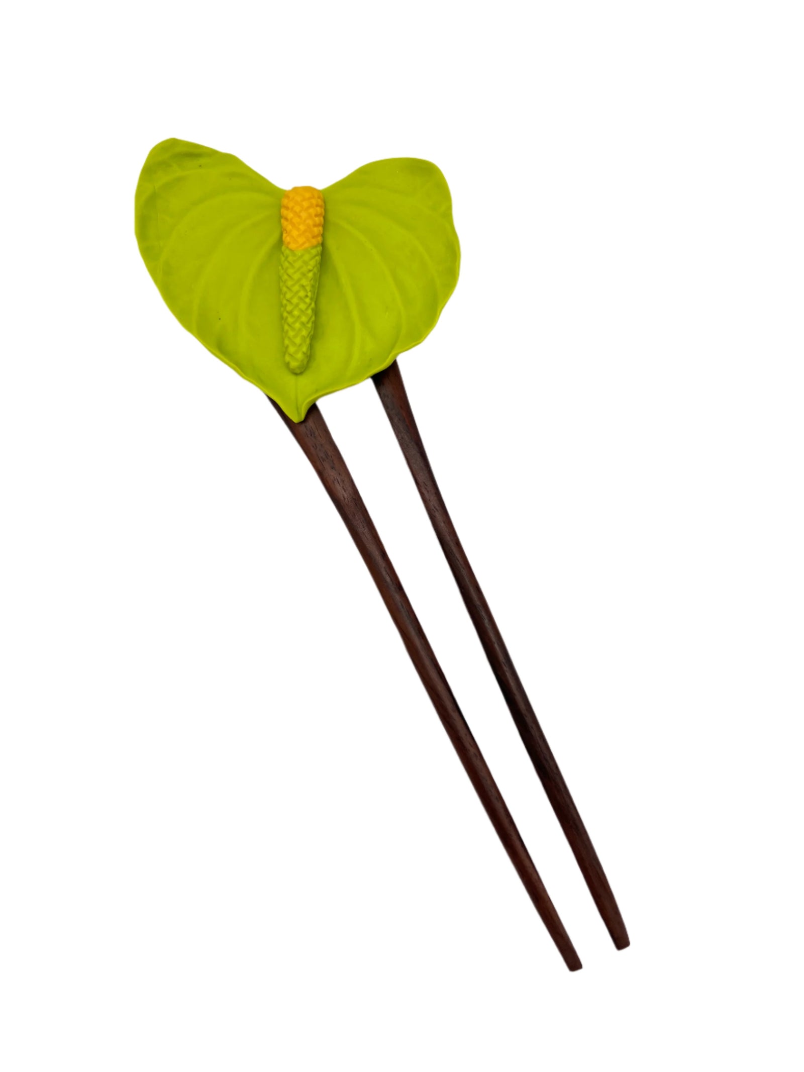 Green Anthurium Hair Pick