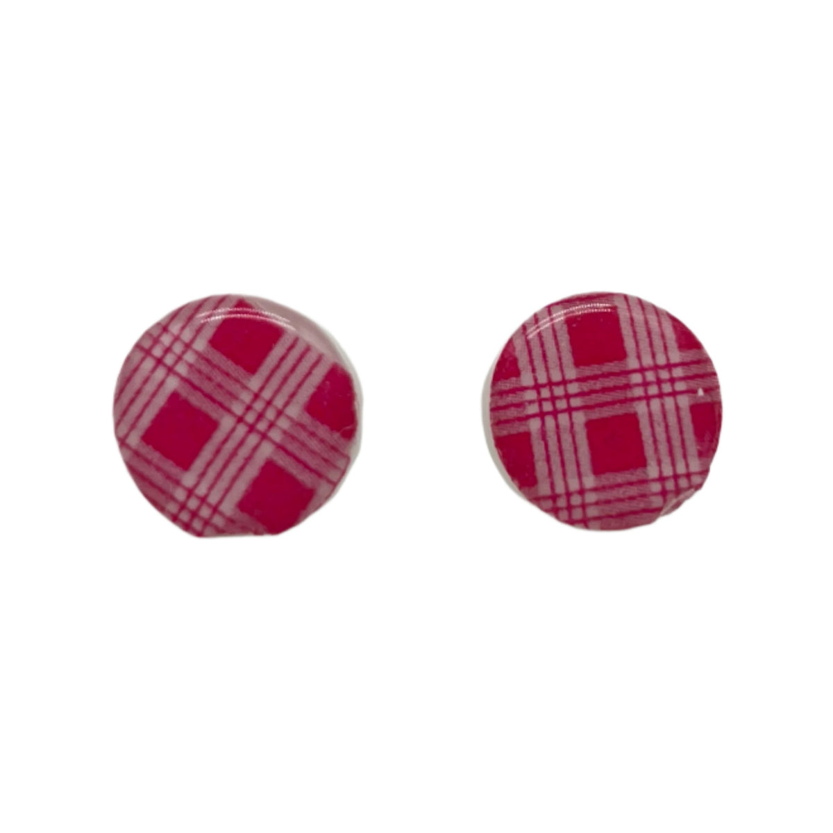 Palaka Stud Earrings - Hot Pink