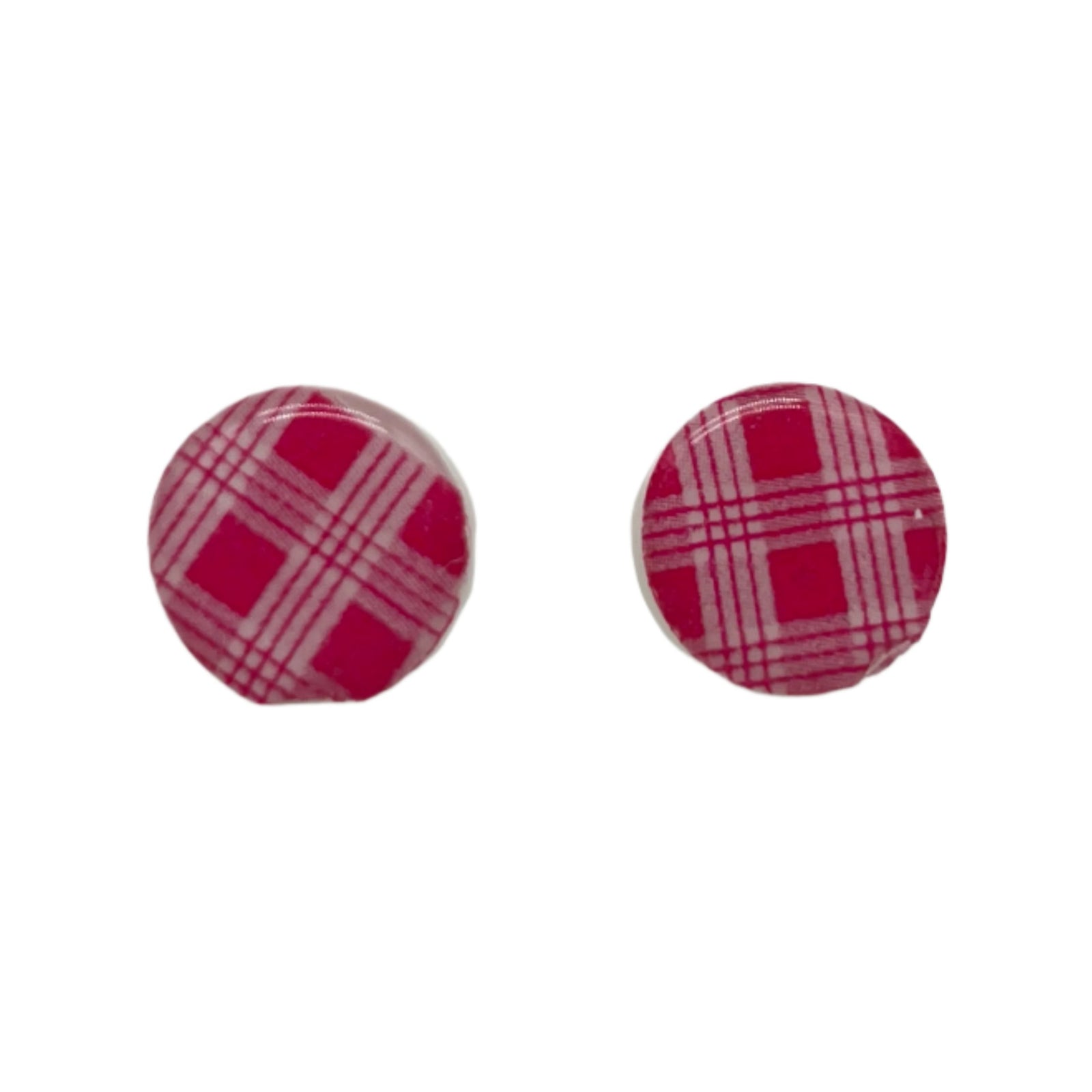 Palaka Stud Earrings - Hot Pink